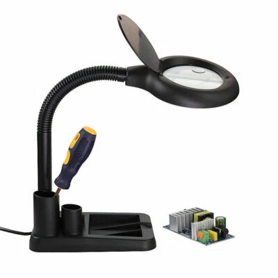 Magnifying Lamp 5X 10X Magnifier with 40 LED Lights Table and Desk Lamp Floor - Image 1 of 4