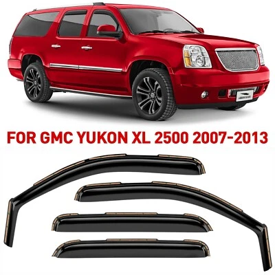 Deflectores de ventana lateral protectores de lluvia para GMC Yukon XL 2500 2007-2013 Foto 1 de 4