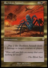 MTG magic cards 1x x1 Light Play, English Reckless Assault Invasion