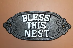 Bless This Nest Wall Plaque- Wall Decor- Gift For Mom- Home And Garden - RC-461 - Picture 1 of 8