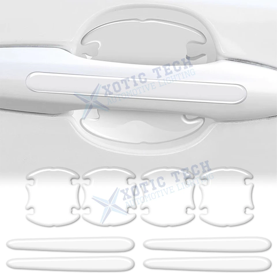 Pegatinas universales transparentes 3D resistentes a los arañazos manija de puerta de coche decoración Foto 1 de 4