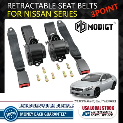 3-Point Retractable Adjustable Car Seat Safety Belt For Nissan NV1500 2012-2018 - Image 1 of 4