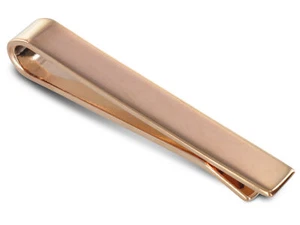 Teroon Fermacravatte Corto Oro Rosa Incisione Adatto - Picture 1 of 2