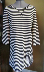 New Marc by Marc Jacobs Stripped 3/4 Sleeve Shift Jersey Dress Size Small - Picture 1 of 7