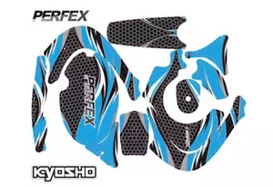 Decor PERFEX KT-18 remote control blue sticker decal sheet Kyosho 36270BL - Picture 1 of 2