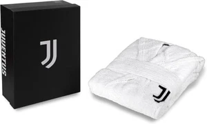 Juventus FC Accappatoio Ufficiale Bianco Spugna Cotone Scatola Adulto- Ragazzo - Picture 1 of 3