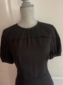 Prada Black Sheath Pencil Dress Knee Length Midi IT 40 US 4 2008 Collection - Picture 1 of 17