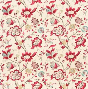 SANDERSON CURTAIN FABRIC Roslyn 1.2 METRES BERRY AND SLATE 100% LINEN VINTAGE CO - Picture 1 of 6