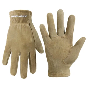 Kids Genuine Leather Work Gloves for Ages 3-11, Children Gardening Gloves for Bo - Picture 1 of 7