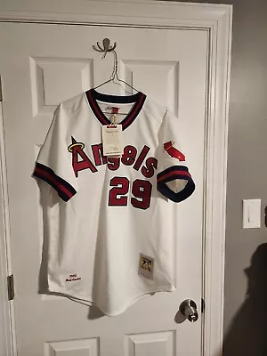 100% Authentic Rod Carew 1982 Mitchell & Ness California Angels Jersey Sz 44 L - Image 1 of 4