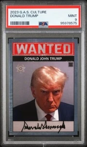 2023 GAS Trading Card President Donald Trump Wanted Mugshot Encased G.A.S. PSA 9 - Picture 1 of 2