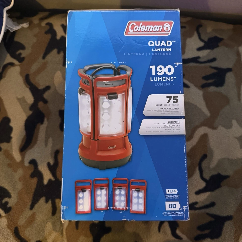 Coleman The Outdoor Company Quad фонарь 190 люменов совершенно новый - Изображение 1 из 2