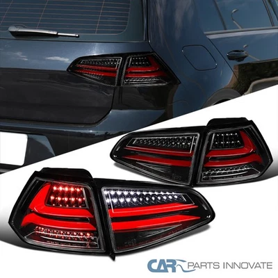 Pearl Black Fit 2015-2017 VW Volkswagen Golf GTI MK7 LED Tail Lights Brake Lamps - Изображение 1 из 4