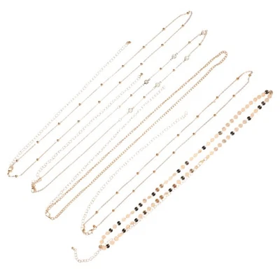  3 pezzi di catene per cintura per donna, catene in metallo multistrato, cinture - Immagine 1 di 4