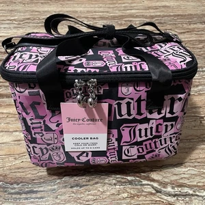 Borsa termica pranzo Juicy Couture logo succoso brucia libro font rosa/nero - Foto 1 di 5