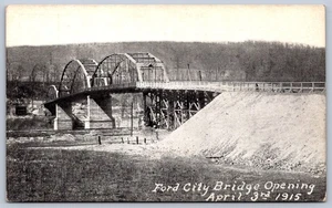K34/ Ford City Pennsylvania Postcard c1915 Bridge Opening Day 332 - Photo 1/4