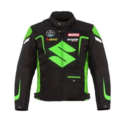 All Seasons Suzuki Motorbike Riding Jacket Mesh Fabric Motorcycle Biker Jacket - Image 1 of 3