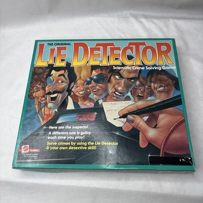 VTG Original Lie Detector Board Game Pressman Mattel 1987 -Great MISSING 2 CARDS - Image 1 of 4