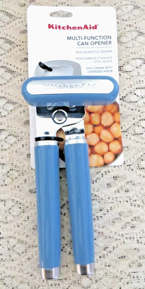 KitchenAid Can Opener Easy Turn Oversized Crank Knob Soft Grip Blue KE199OHBLA - Image 1 of 2