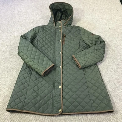 Lauren Ralph Lauren Coat Womens 1X Green Loden Hooded Quilted Plus Style 18193W - Image 1 of 4