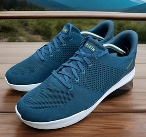 Kizik Lima Tidepool Blue Knit Sneakers Hands Free Shoes Mens 13 - Picture 1 of 12