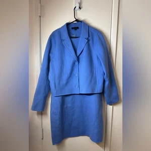 Talbots Women’s Wool Blend Boxy Blazer Sheath Sleeveless Dress Suit Set Size 18 - Picture 1 of 15