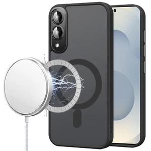 For Samsung S25 Edge Case Magnetic Circle Metal Glass Lens Cover +Tempered Glass - Picture 1 of 10