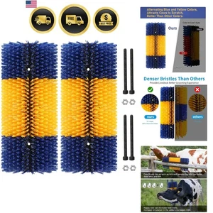 Livestock Scratch Brush 2 Pcs Cow and Horse Grooming Scratcher with Screws - Picture 1 of 9