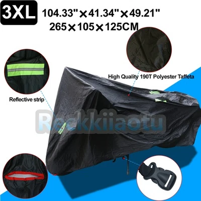 3XL Motorcycle Cover Waterproof Dust Outdoor UV Protector for Harley Davidson - Image 1 of 4