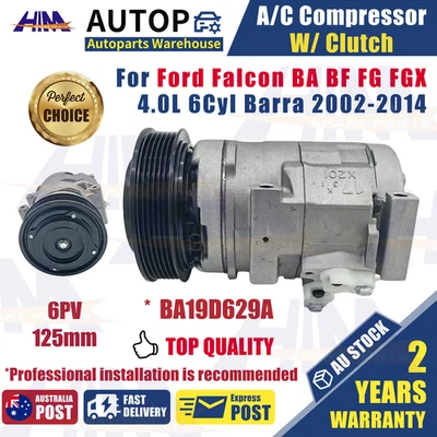 A/C Air Con AC Compressor Suit for Ford Falcon BA BF FG FGX 4.0L Barra 2002-2014 - image 1 of 4