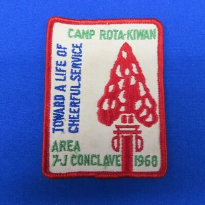Boy Scout 1968 Area 7-J Conclave Camp Rota-Kiwan Order Of The Arrow Patch 255C1 - Picture 1 of 2
