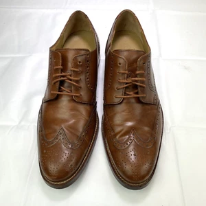 Cole Haan Grand OS Shoes Mens Size 10.5 M Brown Wingtip Leather Oxford C12845 - Picture 1 of 9