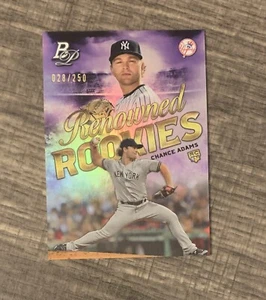 Chance Adams 2019 Bowman platino reconocido novato púrpura #RR8 #28/250 - Imagen 1 de 2