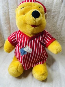 Winnie Puuh Mattel 1998 Plüsch rot weiß VStriped Pyjama 12 Zoll Vintage - Bild 1 von 7