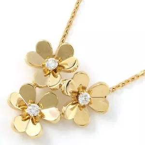 Collar Van Cleef & Arpels Frívolo 3 Flores Mini VCARP2DU00 3P Diamante 750YG - Imagen 1 de 12