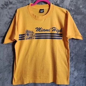 T-shirt vintage Miami High School Stingarees punto singolo taglia grande classe 1961 - Foto 1 di 9