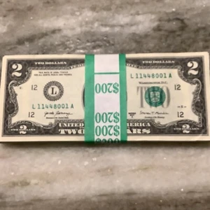 100- $2.00 Bill 2017 A Consecutive Uncirculated - Picture 1 of 2