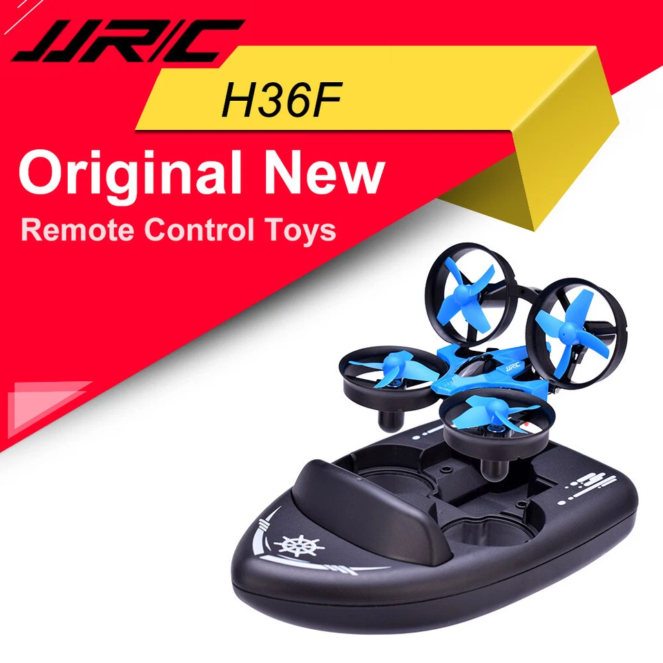 JJRC H36F 2.4G Vehicle Drone Boat Remote Control 3in1 Toy + Headless 3D Flips - Image 1 of 4