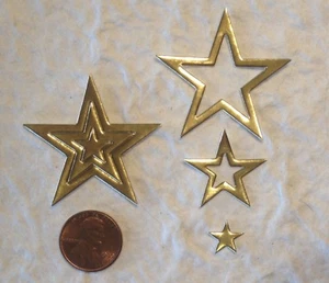 150 Sterne Stern Gold Stanzpapier Glanzpapier Sammelalbum Weihnachten Hochzeitstag  - Bild 1 von 6