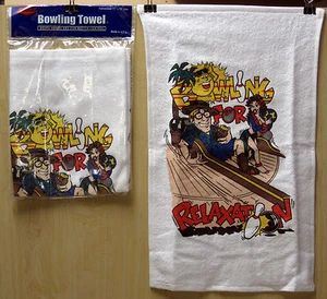 w One (1) Master Bowling Towel - BOWLING FOR RELAXATION - Poly Bag - Picture 1 of 1