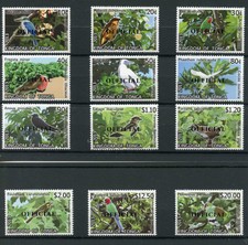 Tonga 2014 MNH Birds Definitives Part 2 OFFICIAL Overprint 12v Set OVPT Trees