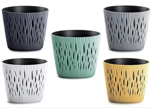 Übertopf Rund Blumentopf 5 Farben 5 Größen SET Pflanzeneinsatz Dekorativ  - Bild 1 von 17