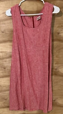 Motherhood Maternity  XL linen Blend  Sleeveless Dress Tie Back Zipper Red - Image 1 of 4