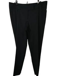 Dara Lamb Haute De Gamme Woman 38X31.5" Pant Black Professional Straight Office - Picture 1 of 9