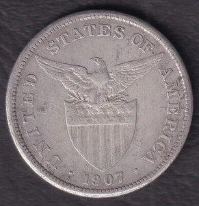 Moneta 1 Peso 1907-S Stati Uniti-Filippine Stati Uniti d'America - Stock #G3 - Foto 1 di 3