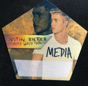 JUSTIN BIEBER SATIN Backstage Pass. " MEDIA" 4 colors to choose from - Picture 1 of 4
