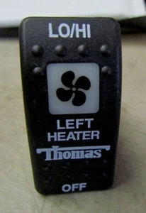 New 52003130 Thomas Bus Carling Left Heater Rocker Switch Off/ON/ON - Picture 1 of 3