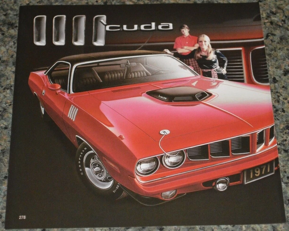 Plymouth Cuda 340 1971 impresión de imagen 71 Mopar Barracuda 12 Foto 1 de 1