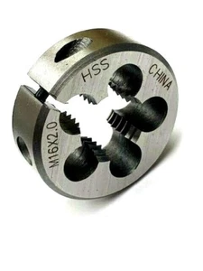 M16 X 2.0 X 1-1/2" OD ROUND ADJUSTABLE DIE HIGH SPEED STEEL - Picture 1 of 4