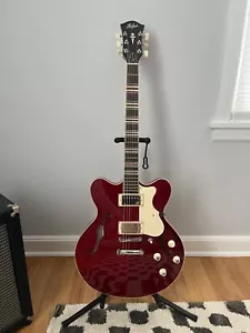 Hofner Verythin Contemporary Semi Hollow - Transparent Cherry - Picture 1 of 6